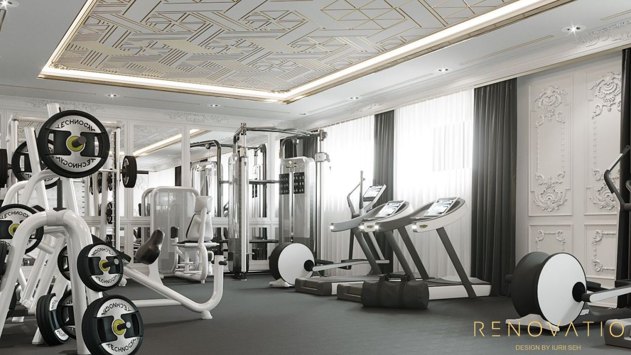 Gym design in cottage - Photo 4