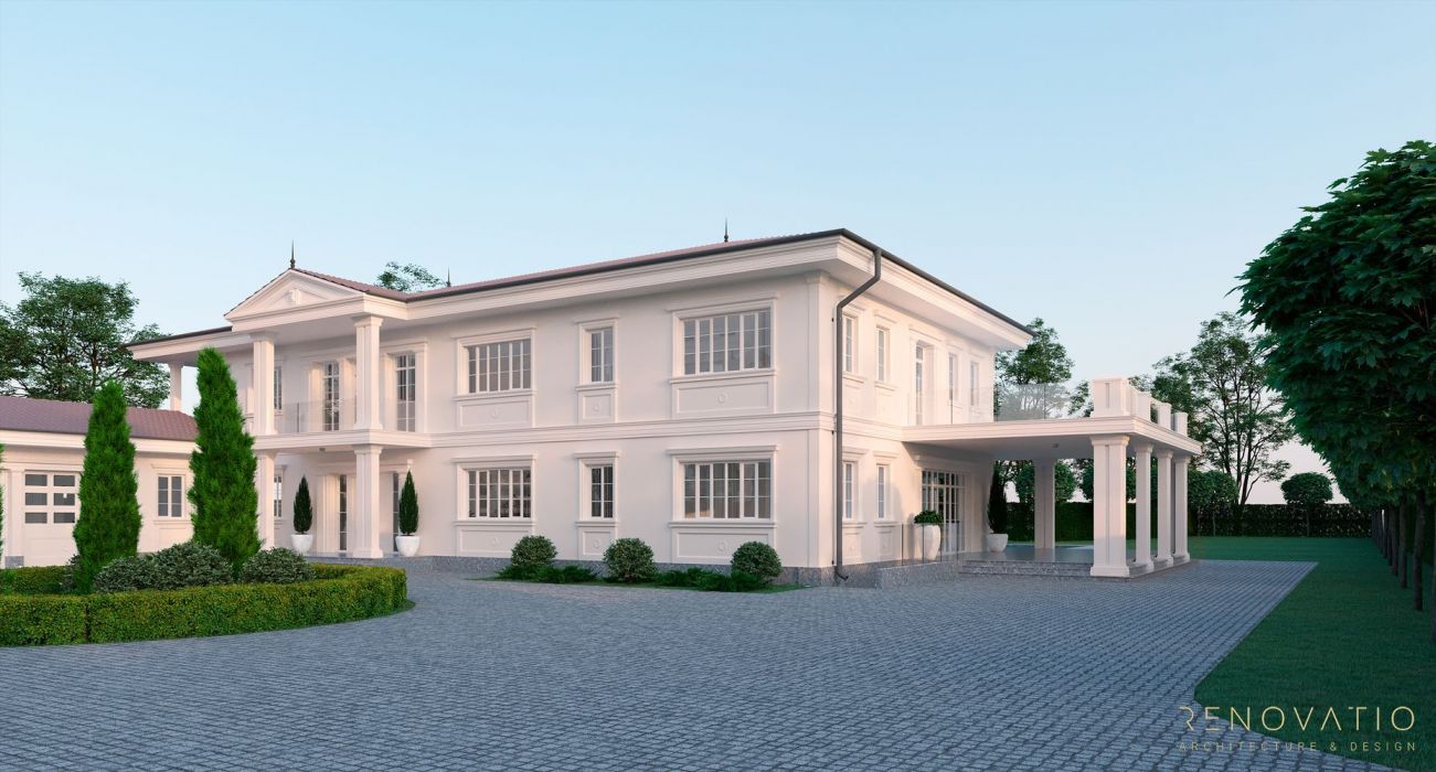 Дизайн фасада дома 1500 кв.м. - Фото 33