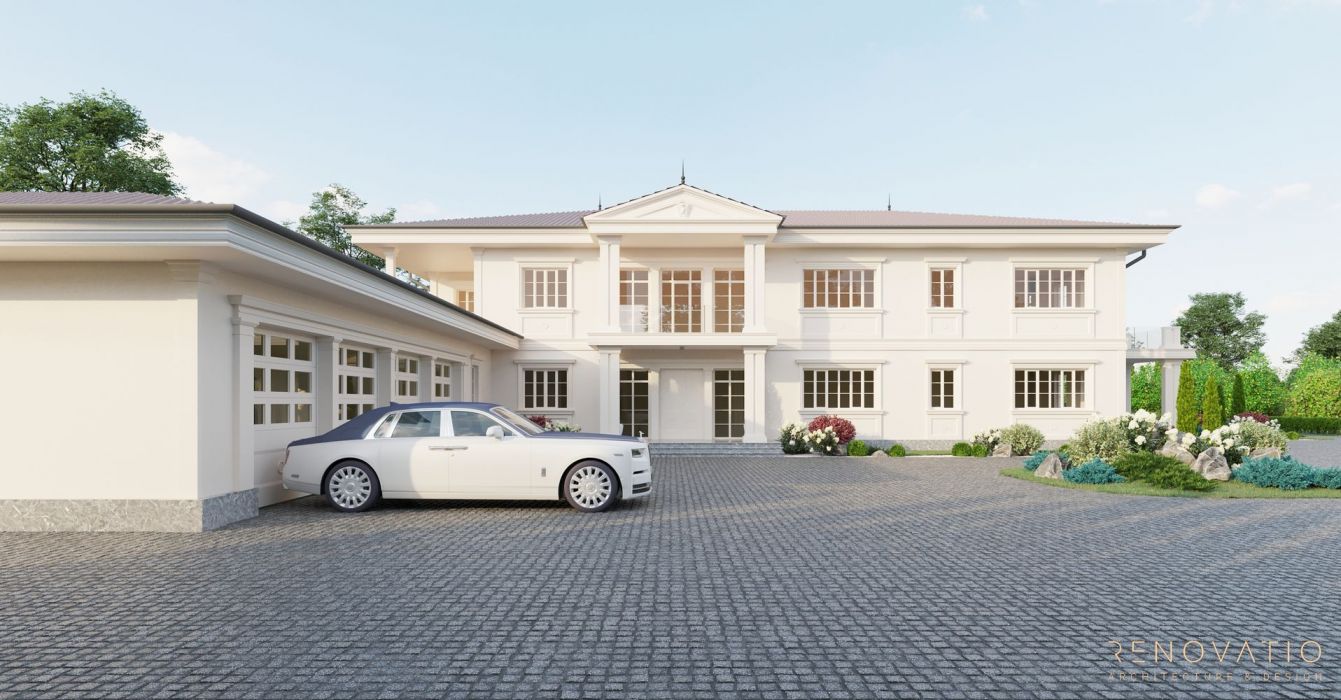 Дизайн фасада дома 1500 кв.м. - Фото 28