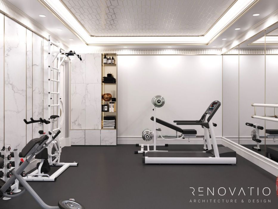 Gym design in cottage - Photo 7