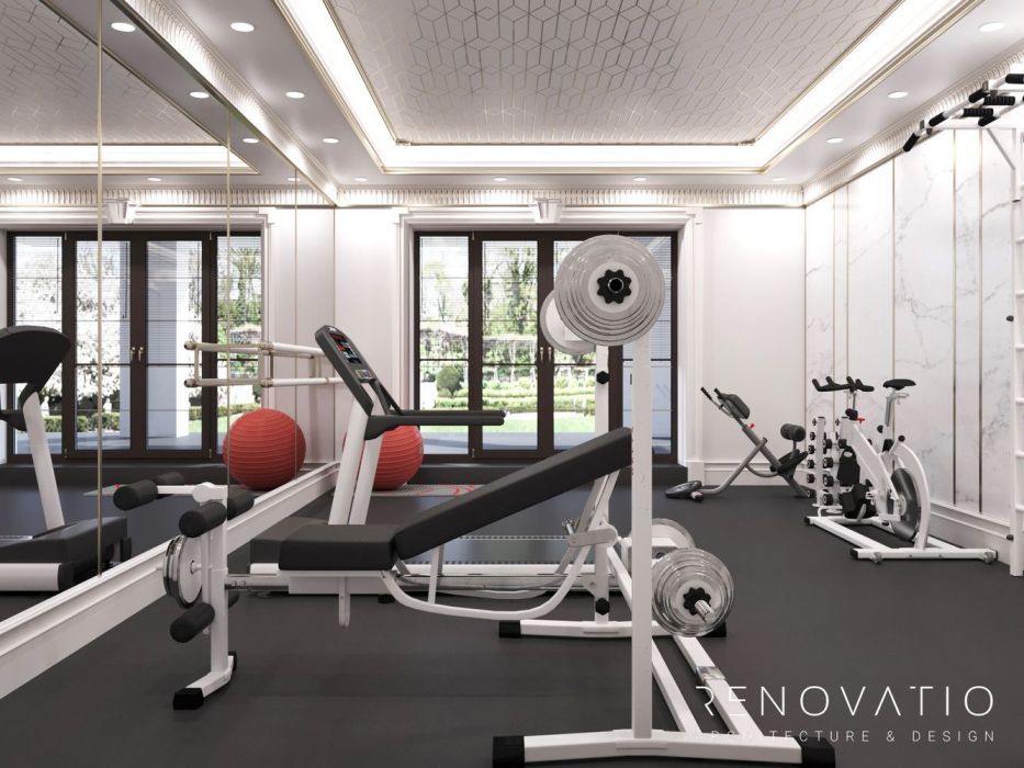 Gym design in cottage - Photo 8