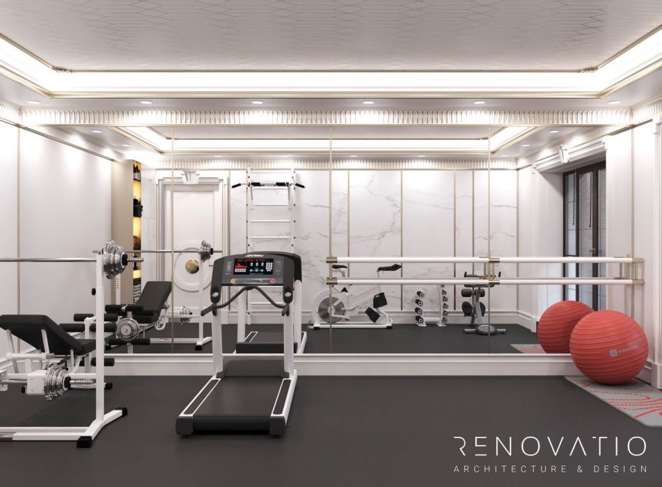 Gym design in cottage - Photo 9