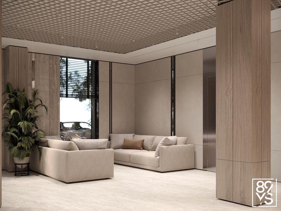 Проекты - Холы, Мопы, Паркинг - Холл В Клубном Доме На Мичурине - Фото  1