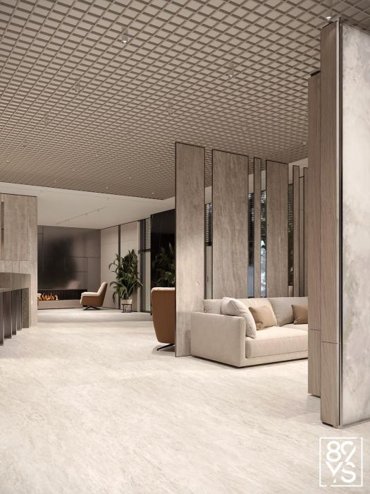 Проекты - Холы, Мопы, Паркинг - Холл В Клубном Доме На Мичурине - Фото  10