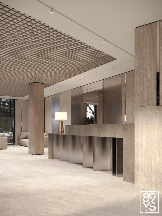 Проекты - Холы, Мопы, Паркинг - Холл В Клубном Доме На Мичурине - Фото  13