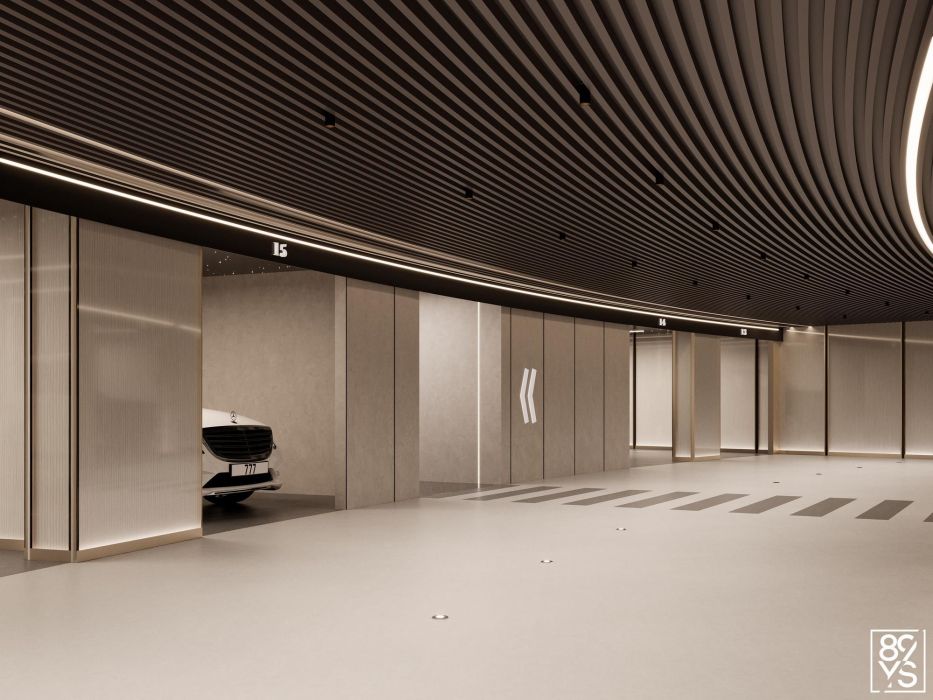 Projects - Halls, Mops, Parking - Parking In The Luxury Garden Rc - A photo  2