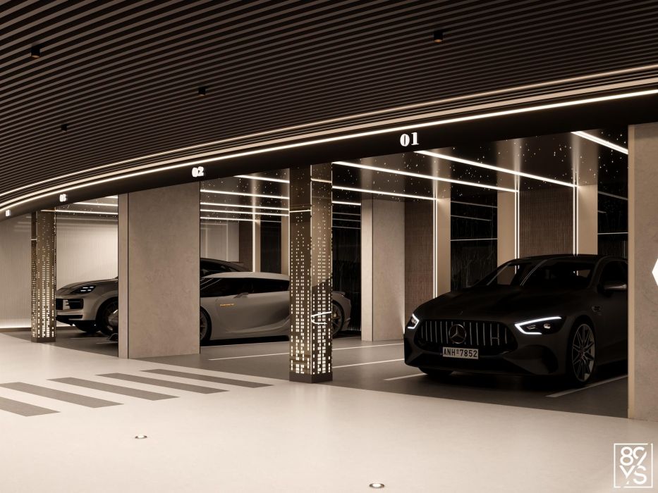 Projects - Halls, Mops, Parking - Parking In The Luxury Garden Rc - A photo  4