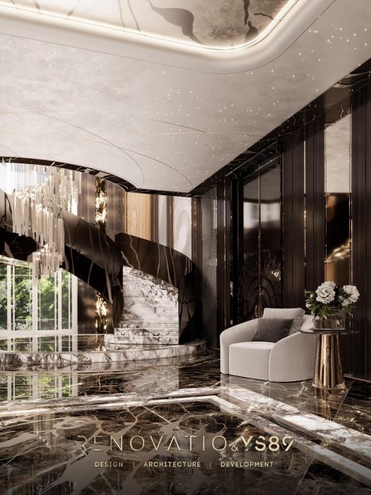 Проєкти - Дизайн Інтерєру Будинків - Будинок У Сучасному Лакшері Стилі 1280 Кв.м. - Фото 11