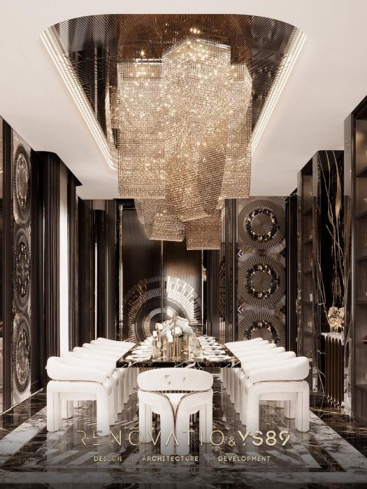 Проєкти - Дизайн Інтерєру Будинків - Будинок У Сучасному Лакшері Стилі 1280 Кв.м. - Фото 23