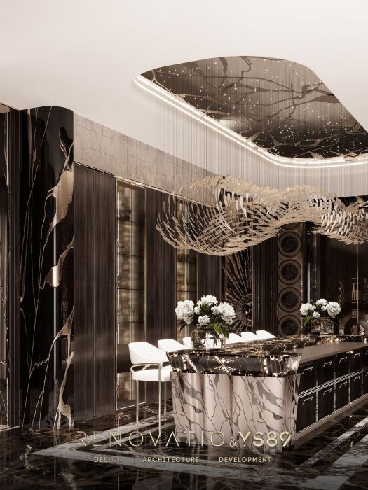 Проєкти - Дизайн Інтерєру Будинків - Будинок У Сучасному Лакшері Стилі 1280 Кв.м. - Фото 32