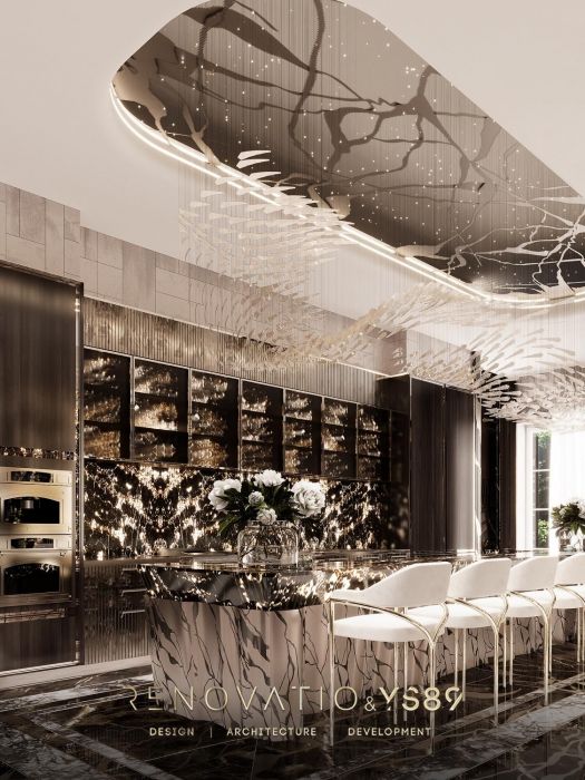 Проєкти - Дизайн Інтерєру Будинків - Будинок У Сучасному Лакшері Стилі 1280 Кв.м. - Фото 33