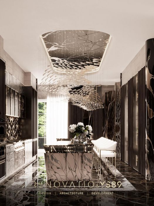 Проєкти - Дизайн Інтерєру Будинків - Будинок У Сучасному Лакшері Стилі 1280 Кв.м. - Фото 34