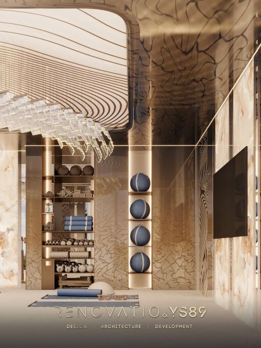 Проєкти - Дизайн Інтерєру Будинків - Спа В В Будинку З Спортзалом, Басейн - Фото 4