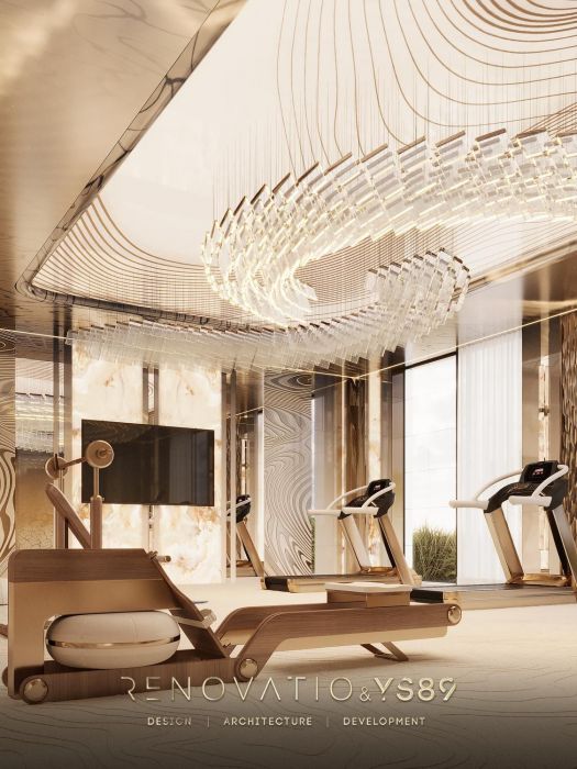 Проєкти - Дизайн Інтерєру Будинків - Спа В В Будинку З Спортзалом, Басейн - Фото 9